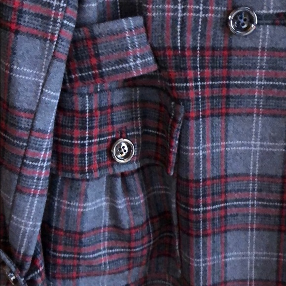 Charcoal, Red, Black & Grey Plaid Jacket - Picture 6 of 7